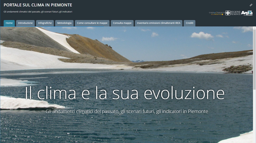 Pubblicato il portale del clima in Piemonte